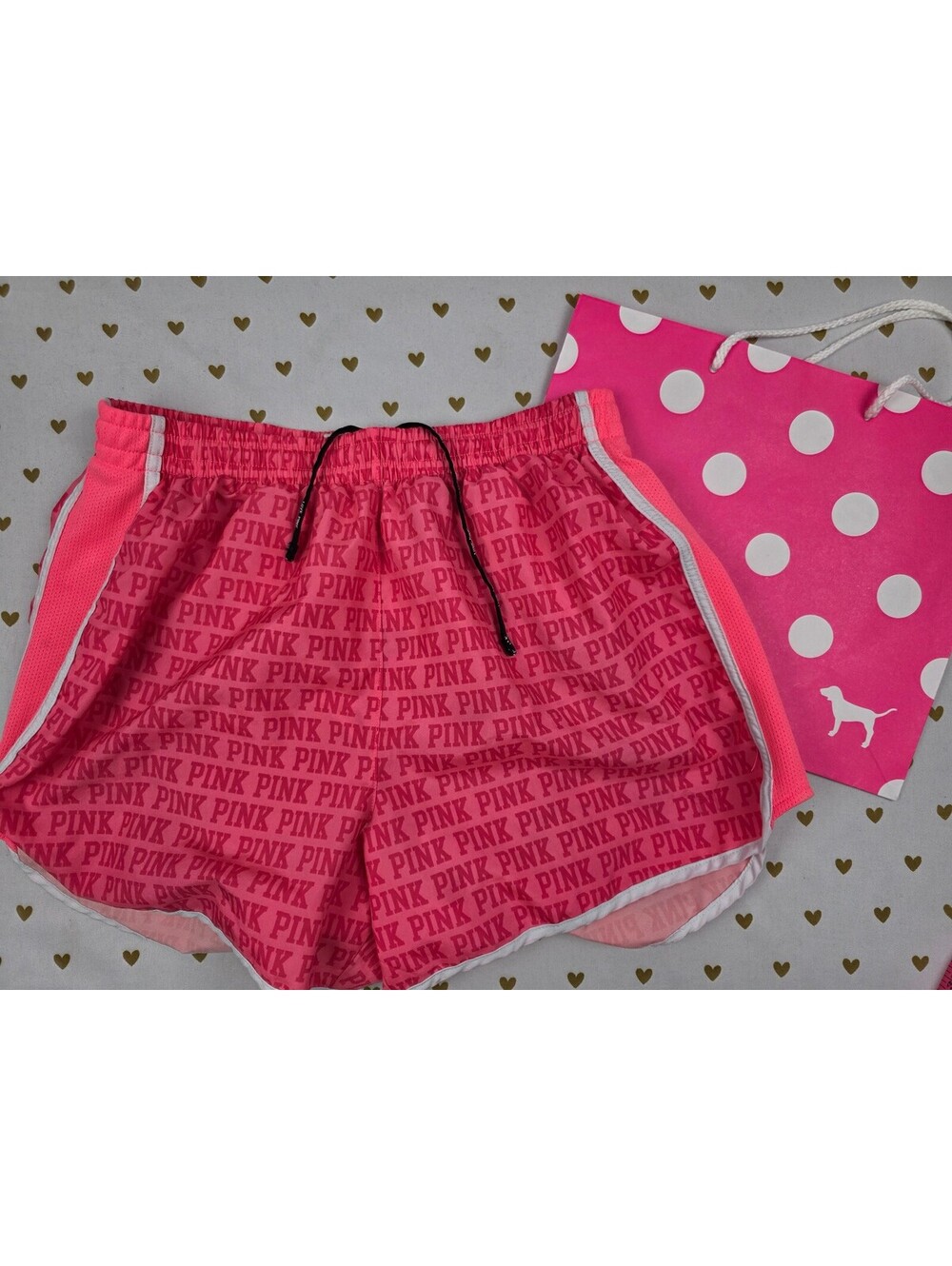 Victorias Secret PINK Vintage Logo Lined running shorts SMALL